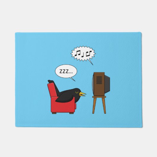 Blackbird Sleeping voor de tv-strip Deurmat (Voorkant)