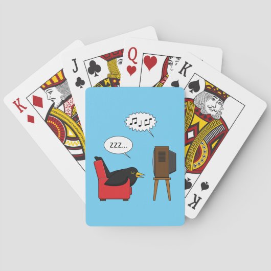 Blackbird Sleeping voor de tv-strip Pokerkaarten (Achterkant)