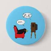 Blackbird Sleeping voor de tv-strip Ronde Button 7,6 Cm (Voorkant)