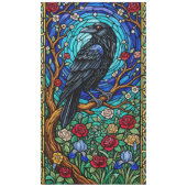 Blackbird Stained Glass Corvid Raven Tafelkleed (Voorkant)