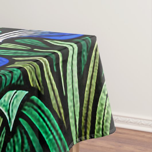 Blackbird Stained Glass Corvid Raven Tafelkleed (Voorbeeld)