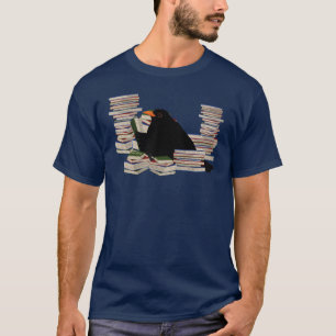 Blackbird Vogels en boeken lezen Vogel kijken T-shirt