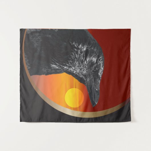 Blackbirds Afbeelding van Crow Wandkleed (Voorkant (horizontaal))