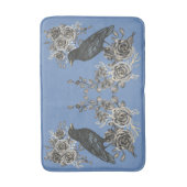 Blackbirds Raven of Crow met Rozen badmat (Voorkant Verticaal)