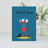 Blackbird's Spaghetti Meatballs Valentine's Date Bedankkaart (Staand voorkant)