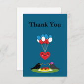 Blackbird's Spaghetti Meatballs Valentine's Date Bedankkaart (Voorkant / Achterkant)