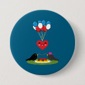 Blackbird's Spaghetti Meatballs Valentine's Date Ronde Button 7,6 Cm (Voorkant)