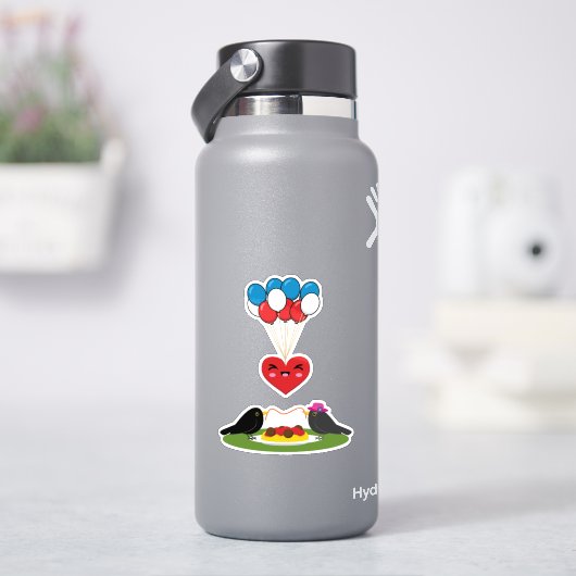 Blackbird's Spaghetti Meatballs Valentine's Date Sticker (HydroFlask)
