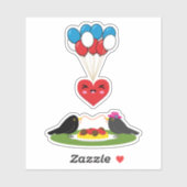 Blackbird's Spaghetti Meatballs Valentine's Date Sticker (Vel)