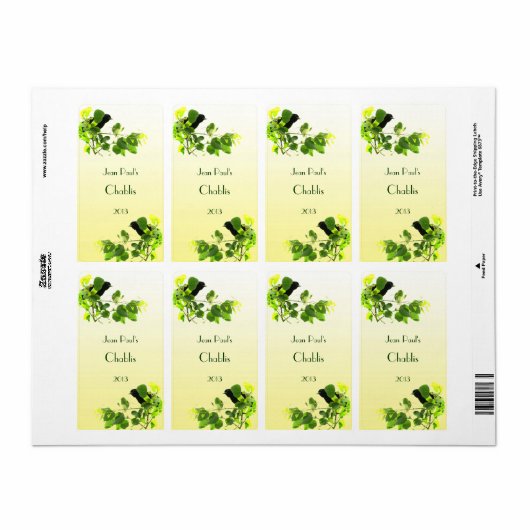 Blackbirds Wijnlabel Etiket (Full Sheet)