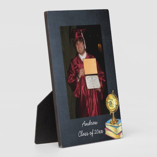 Blackboard Afstuderen Foto Plaque 5x7 Fotoplaat (Zijkant)