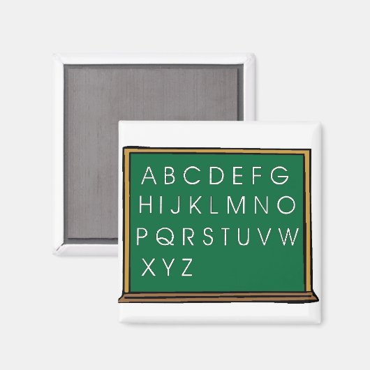 Blackboard Alphabet Magneet (Voorkant / Achterkant)