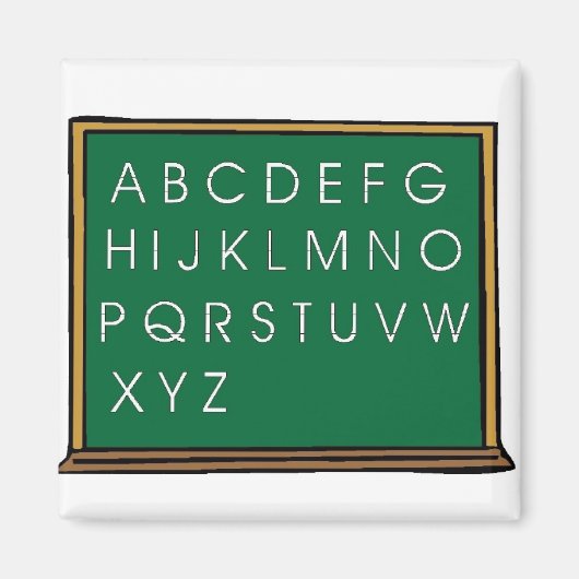 Blackboard Alphabet Magneet (Voorkant)