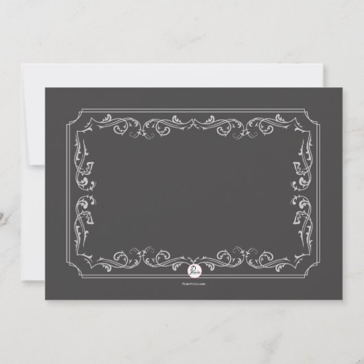Blackboard Birthday Photo Invitation Kaart (Achterkant)