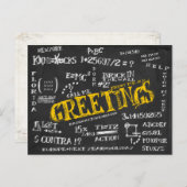 Blackboard-Briefkaart uit de Dorm Briefkaart (Voorkant / Achterkant)