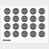 Blackboard Chalkboard gepersonaliseerd dank u Ronde Sticker (Vel)