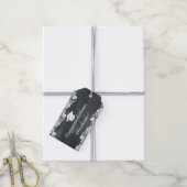 Blackboard en White Lace Afstuderen gefeliciteerd Cadeaulabel (Met Touw)