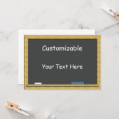 Blackboard Greeting - Aangepast, leeg achteraan Kaart (Voorkant / Achterkant in situ)