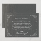 Blackboard Groomsman Request Kaart (Voorkant / Achterkant)