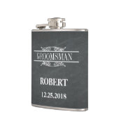Blackboard Groomsman Wedding Hip Flask Heupfles (Links)