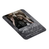 Blackboard Grunge Verloving Couple Dirty Texture Magneet (Rechterzijde)