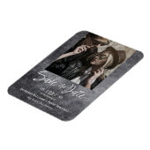 Blackboard Grunge Verloving Couple Dirty Texture Magneet (Linkerzijde)