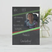 BlackBoard Kindergarten of Preschool Uitnodiging (Staand voorkant)