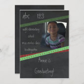 BlackBoard Kindergarten of Preschool Uitnodiging (Voorkant / Achterkant)