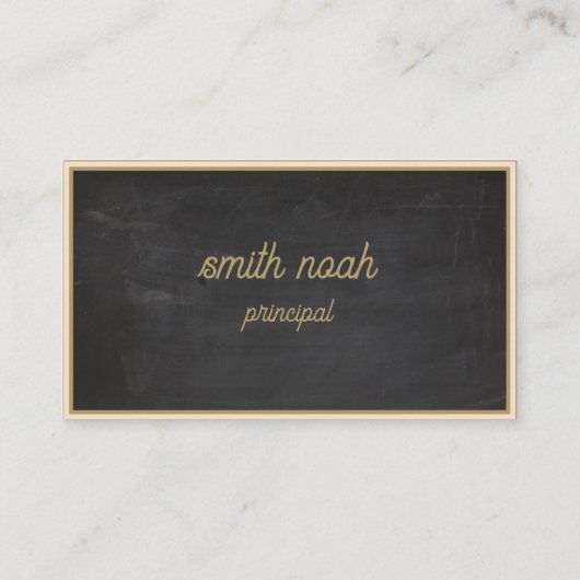 Blackboard met lijst Gold Custom Professional Visitekaartje (Achterkant)