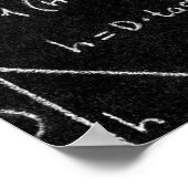 Blackboard met wetenschappelijke formules en poster (Hoek)