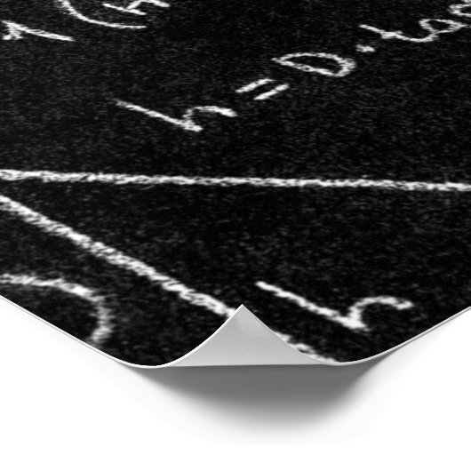 Blackboard met wetenschappelijke formules en poster (Hoek)