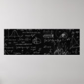 Blackboard met wetenschappelijke formules en poster (Voorkant)