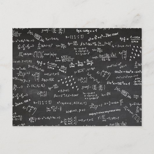 Blackboard met Wiskunde formules Briefkaart (Voorkant)