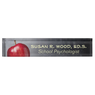 Blackboard Name Bord van schoolpsycholoog Retro Naambordje