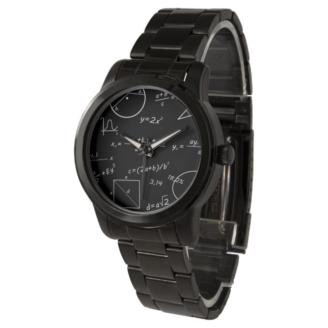 Blackboard Oversized zwart armbandhorloge Horloge (Gekanteld)