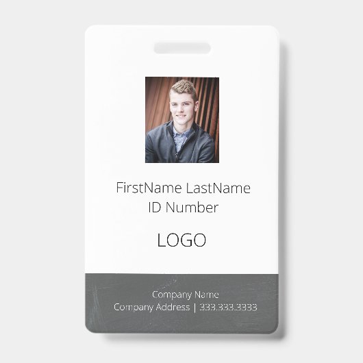Blackboard Personeels ID-badge met barcode Badge (Voorzijde)
