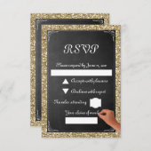 Blackboard RSVP Kaartje (Voorkant / Achterkant)