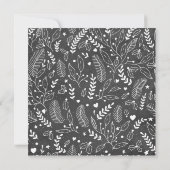 Blackboard Rustic Floral Christmas Open House Kaart (Achterkant)