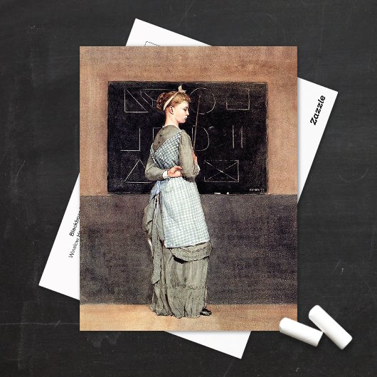 Blackboard Schoolhouse Winslow Homer Briefkaart