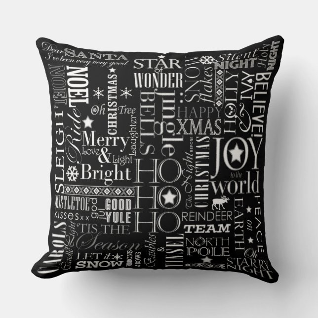 Blackboard-Sierkussen voor feestdagen 20 x 20 inch Kussen (Voorkant)