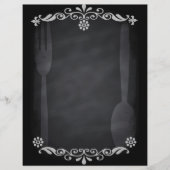 Blackboard Sketch Menu Food Fork Spoon (Voorkant)