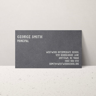 Blackboard Style Seven Line, aangepast Visitekaartje