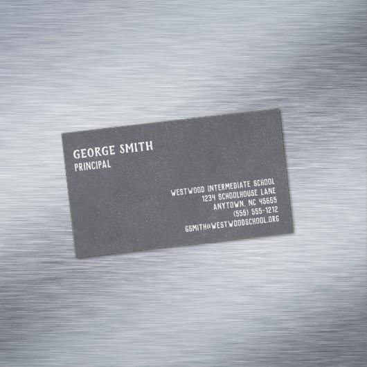 Blackboard Style Seven Line Custom Visitekaartje Magnetisch Visitekaartje (Voorbeeld)