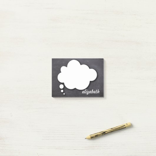 Blackboard Talk Bubble Gepersonaliseerde naam Post-it® Notes (Op bureau)