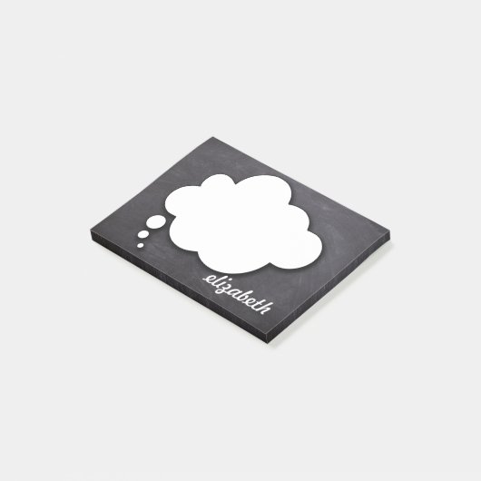 Blackboard Talk Bubble Gepersonaliseerde naam Post-it® Notes (Schuin)