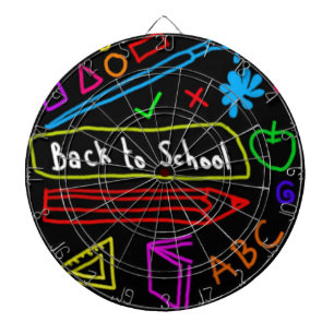 Blackboard Terug naar school Dartbord