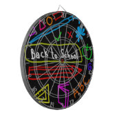 Blackboard Terug naar school Dartbord (Voorkant Links)