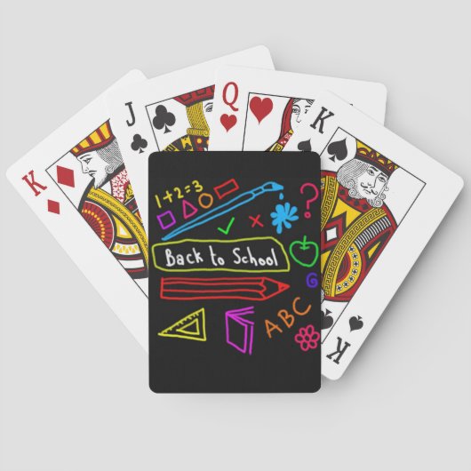 Blackboard Terug naar school Pokerkaarten (Achterkant)