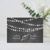 Blackboard Twinkle Lights RSVP (Staand voorkant)