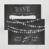 Blackboard Twinkle Lights RSVP (Voorkant / Achterkant)